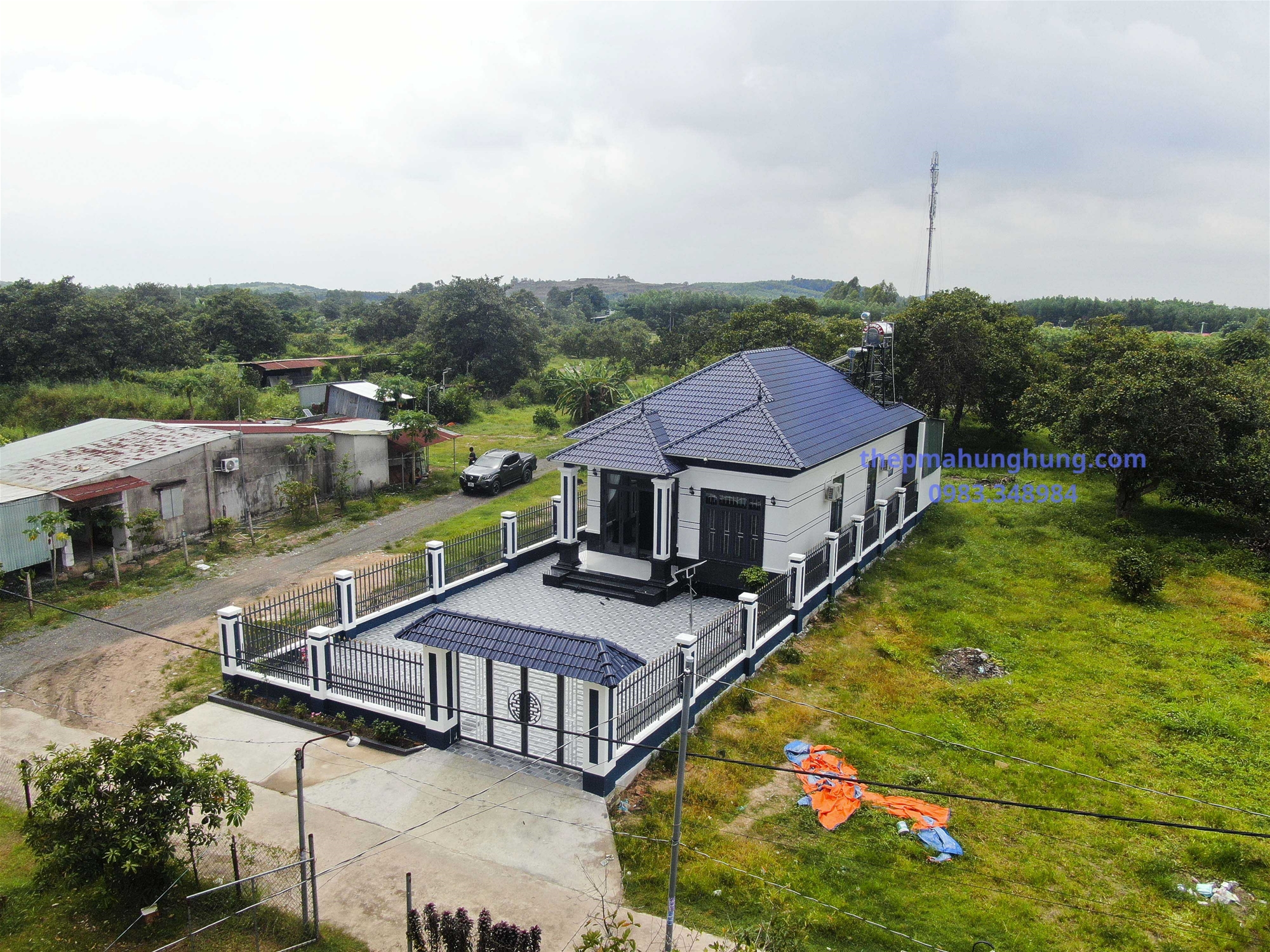 Anh Hồng - Xuân Lộc - Mái Nhật - Khung Kèo Hợp Kim - Ngói Tráng Men